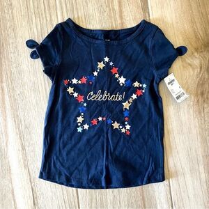 OSHKOSH B’GOSH Short Sleeve “CELEBRATE!” Tee Shirt Size 5